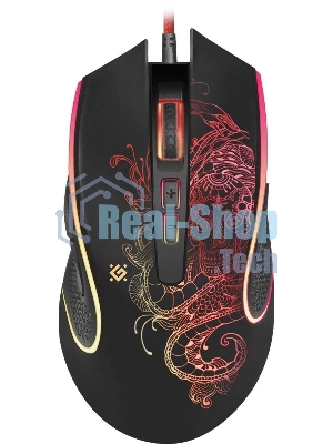 Мышь проводная Defender Venom GM-640L черный, 3200 dpi, USB, кнопки - 8