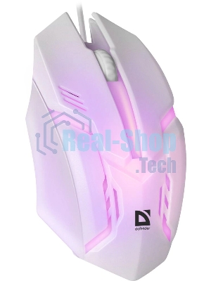 Мышь проводная Defender Cyber MB-560L белый, 1200 dpi, USB, кнопки - 3