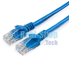Патч-корд UTP Cablexpert cat.5e, 1.5м, литой, многожильный, синий