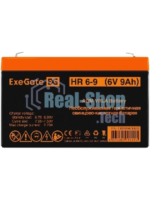 Батарея для ИБП ExeGate HR 6-9 (6V 9Ah, 634W), клеммы F2