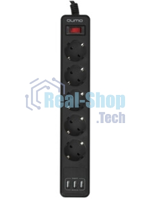 Сетевой фильтр QUMO Power Bar 5SP4U (P-0005), черный