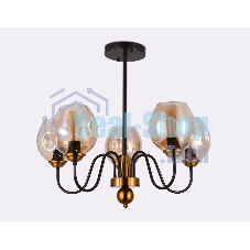 Светильник Ambrella light TR9057/5 DCF/TI темный кофе/янтарь E27 max 40W D650*572