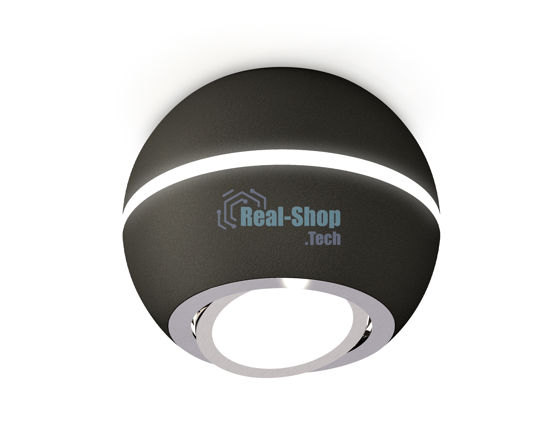 Светильник Ambrella Light XS1102021 SBK/PSL черный песок/серебро полированное MR16 GU5.3 LED 3W 4200K (C1102, N7003)