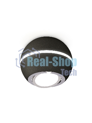 Светильник Ambrella Light XS1102021 SBK/PSL черный песок/серебро полированное MR16 GU5.3 LED 3W 4200K (C1102, N7003)