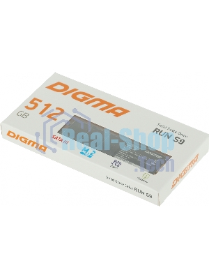 Накопитель SSD Digma Run S9, 512Gb, SATA III, M.2 2280, R/W 520/475