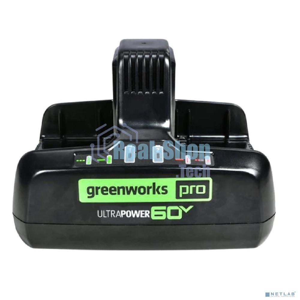 Быстрое зарядное устройство для двух аккумуляторов Greenworks G60DC10, 60V, 10А 2954407