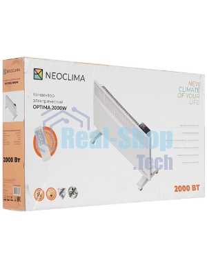 Конвектор электрический Neoclima Optima 2000W белый, 2000 Вт, электронный термостат, Wi-Fi