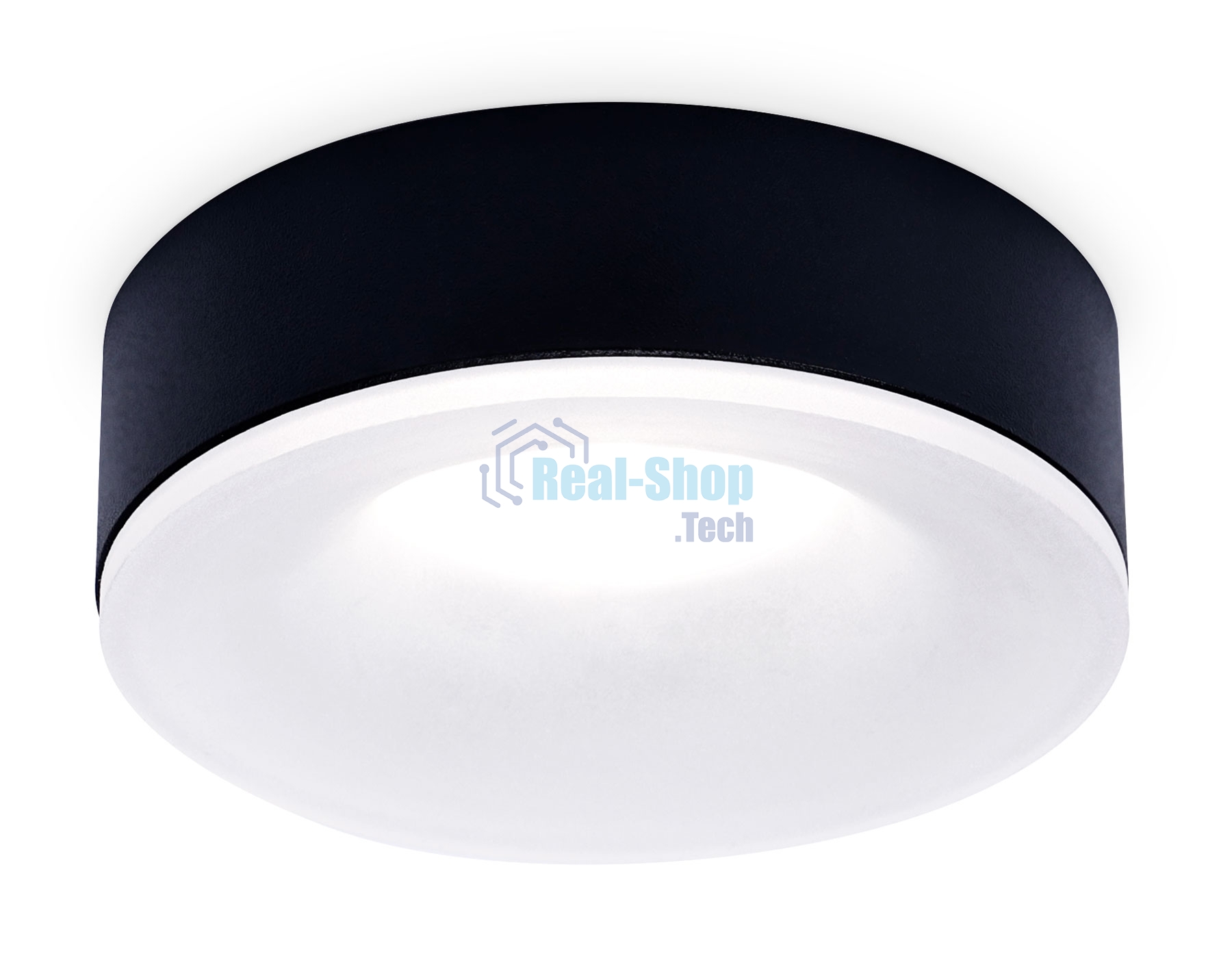Светильник Ambrella light TN3332 SBK/FR черный песок/белый матовый GU5.3 D96*50
