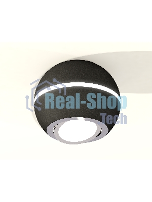 Светильник Ambrella Light XS1102021 SBK/PSL черный песок/серебро полированное MR16 GU5.3 LED 3W 4200K (C1102, N7003)