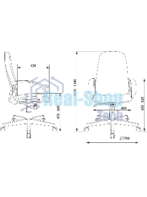 Кресло Бюрократ CH-808AXSN/Grey 10-128 темно-серый, ткань