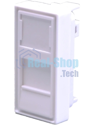 Панель Suprlan 10-0319-1, лицевая со шторкой 22.5x45, 1xKeystone ABS пластик, белый