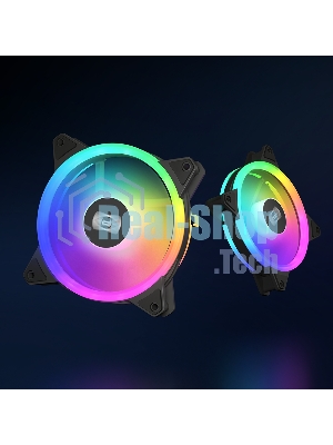 Вентилятор для корпуса PCCooler F3 T120 ARGb черный, 120 мм, 1800 об/мин, 21.6 дБ, 4 pin
