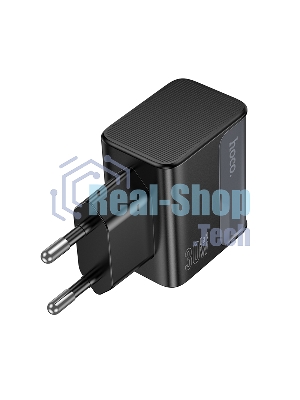 Зарядное устройство Hoco 30Вт, 3А, QC3.0/PD, 1xUSB, 1xType-C, CS73A, черный, коробка