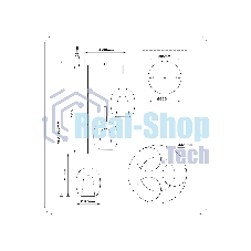 Подвесной светильник Ambrella light LH11153/3 BK/WH/SM черный/белый/дымчатый E27*3 max 60W D425*1500