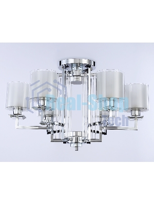 Светильник Ambrella light TR4418/6 CH/CL/FR хром/прозрачный/белый матовый E27*6 max 40W D748*463