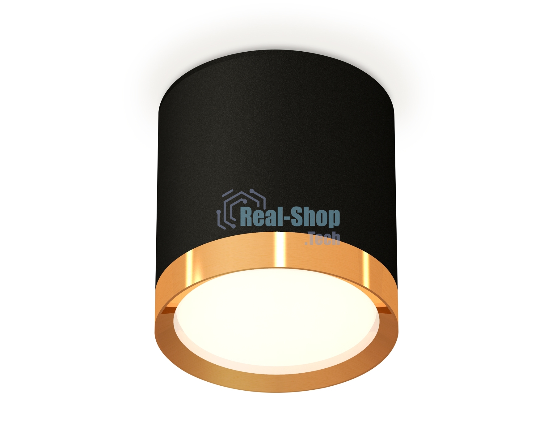 Светильник Ambrella Light XS8142004 SBK/PYG черный песок/золото желтое полированное GX53 (C8142, N8124)