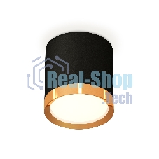 Светильник Ambrella Light XS8142004 SBK/PYG черный песок/золото желтое полированное GX53 (C8142, N8124)