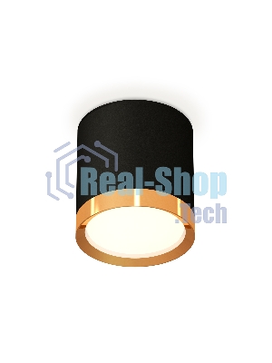 Светильник Ambrella Light XS8142004 SBK/PYG черный песок/золото желтое полированное GX53 (C8142, N8124)