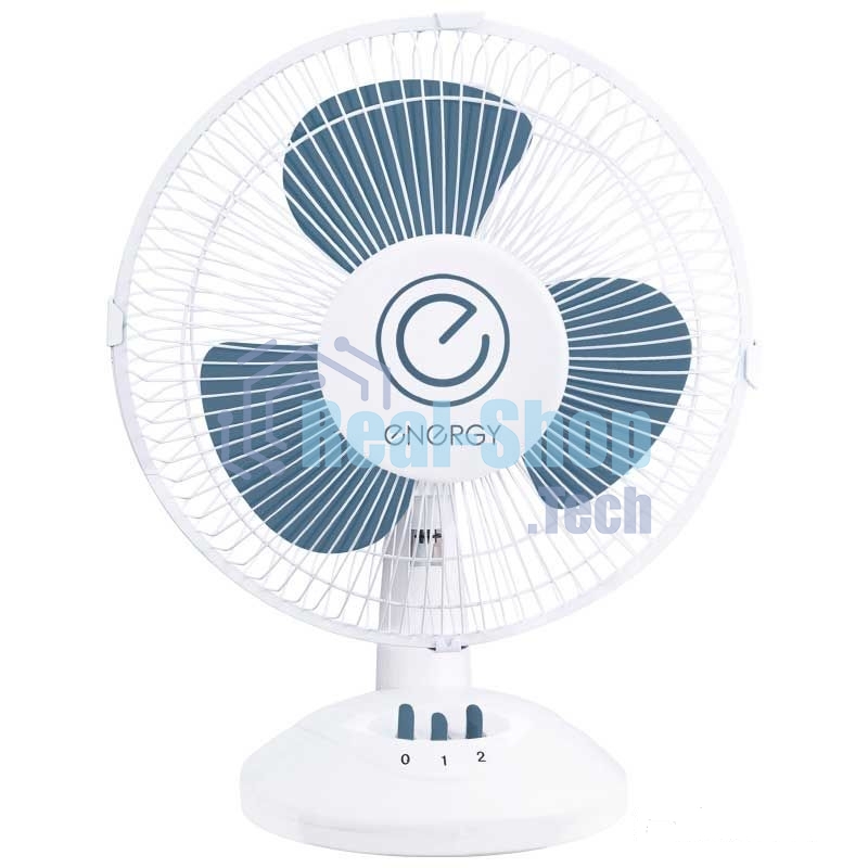 Вентилятор Energy EN-0605 белый/синий, настольный, 32 Вт, 2 скорости, 23 см