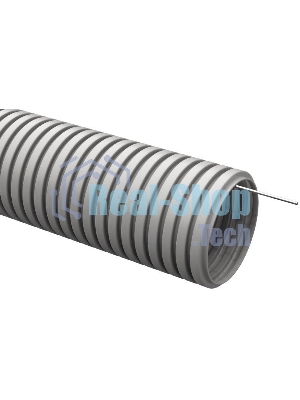 Труба гофрированная ПВХ d20 мм с зондом сер. (уп. 25 м) IEK CTG20-20-K41-025I
