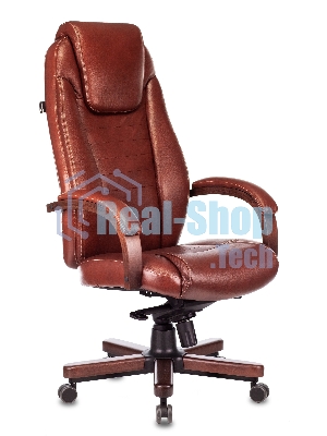 Кресло Бюрократ T-9923WALNUT Leather Eichel светло-коричневый, кожа