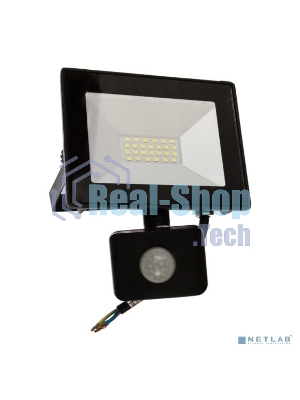 Прожектор Ultraflash LFL-3002S C02 черный (LED прожектор с датчиком, 30 Вт, 230В, 6500К)