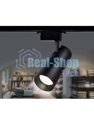Трековый однофазный светодиодный светильник Ambrella light GL5859 BK черный LED 20W 4200K 24°