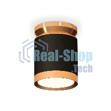 Светильник Ambrella Light XS8142030 SBK/PYG черный песок/золото желтое полированное GX53 (N8909, C8142, N8124)
