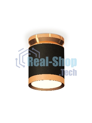Светильник Ambrella Light XS8142030 SBK/PYG черный песок/золото желтое полированное GX53 (N8909, C8142, N8124)
