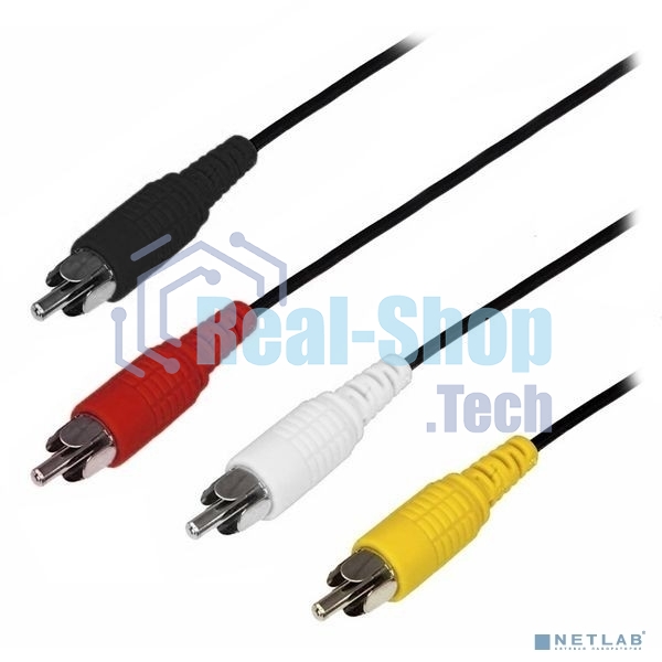 Шнур Rexant (17-0207) 3х3 RCA 10М