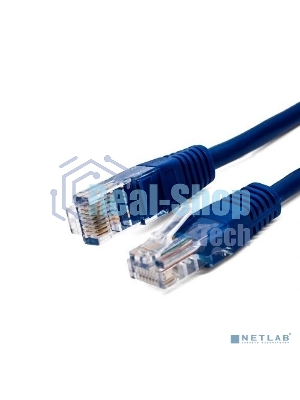 Кабель патч-корд, Filum FL-U6-3M-BL U/UTP 6 cat. 3м, 26AWG(7x0.16 мм), омедненный алюминий (CCA), PVC, синий