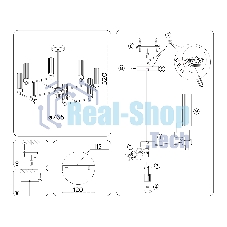 Люстра Ambrella light LH55152/8 CH/CL хром/прозрачный E14/8 max 40W D765*520