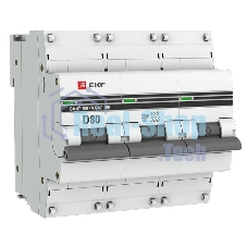 Выключатель автоматический модульный 3п D 80А 10кА ВА 47-100 PROxima EKF mcb47100-3-80D-pro