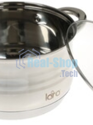 Кастрюля Lara LR02-584 SONATA 22x13 см, 4.9 л, нержавеющая сталь, индукция, с крышкой