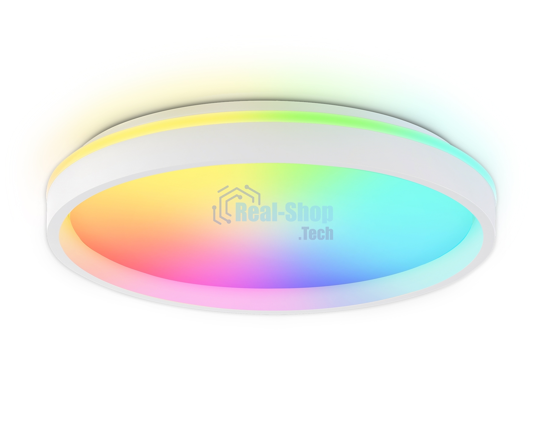Светодиодный светильник RGB Ambrella light FZ607 WH/GD белый/золото IP20 66W 3000K-6500K+RGB D490*85 (ПДУ ИК)