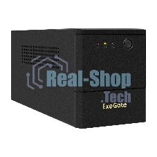 Источник бесперебойного питания ExeGate Power NB-2200.LED.AVR.4SH (2200VA/1300W, LED, AVR, 4*Schuko, батарея 12V 9Ah - 2 шт., металлический корпус, Black)