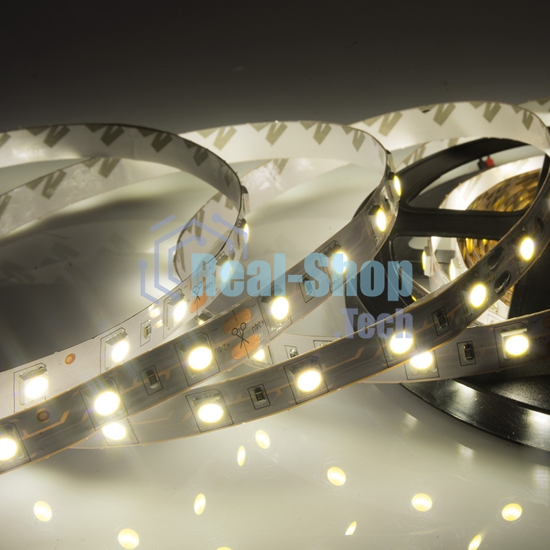 Лента светодиодная 24 В, 10 мм, IP23, SMD 5050, 60 LED/m, цвет свечения теплый белый (3000 К)