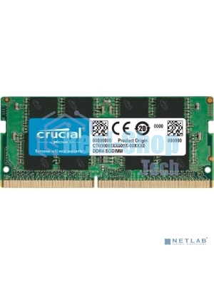 Оперативная память Crucial Premier, DDR4, 16GB (1x16GB), 3200 MHz, CL22, без радиатора, SO-DIMM, (OEM)