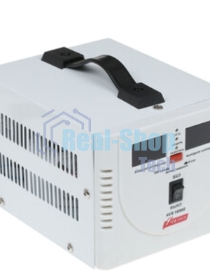 Стабилизатор напряжения Powerman AVS-D Voltage Regulator 1000VA, Digital Indication, 2x Schuko Outlets, 1m Power Cord, 230V, 1 year warranty, белый