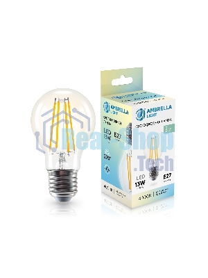 Лампа светодиодная 601314 Filament LED A60 13W E27 4000K 220-240V