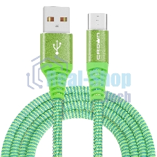 Кабель Crown USB - USB Type-C CMCU-3102C green