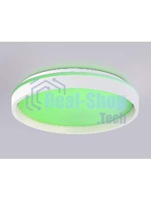 Светодиодный светильник RGB Ambrella light FZ607 WH/GD белый/золото IP20 66W 3000K-6500K+RGB D490*85 (ПДУ ИК)
