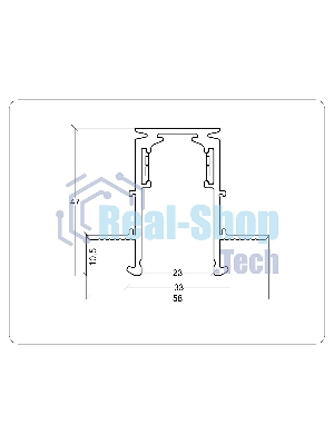 Шинопровод GL3338-9.5 WH белый IP20 48V 3000*60*46.8