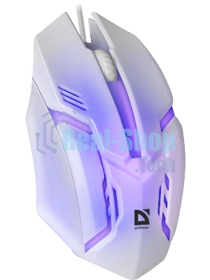 Мышь проводная Defender Cyber MB-560L белый, 1200 dpi, USB, кнопки - 3