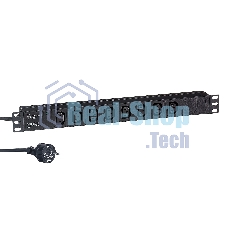 Блок розеток горизонтальный ExeGate ServerPro PDU-19H809 Al-8C13-EU2.5, 19