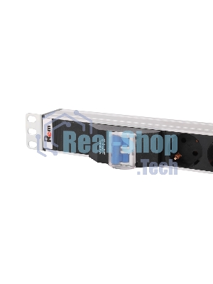 Верт блок розет Rem-16 с авт 16А 10 Shuko 10IEC60320 C19 16A алюм 33-38U 3м