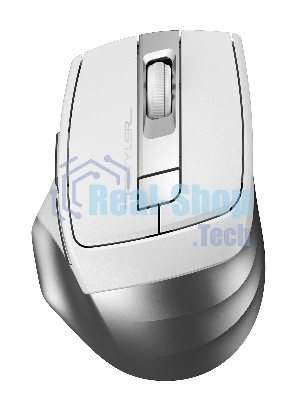 Мышь беспроводная A4Tech Fstyler FG35 серебристый/белый, 2000 dpi, радиоканал, USB, кнопки - 6
