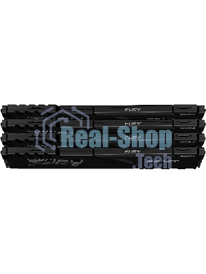 Оперативная память Kingston Fury Beast, DDR4, 128GB (4x32 GB), 3200 MHz, CL16, DIMM, с радиатором, черный