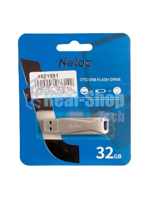 Флешка USB Netac U782C NT03U782C-032G-30PN dual USB 3.0+TypeC 32Gb, retail version