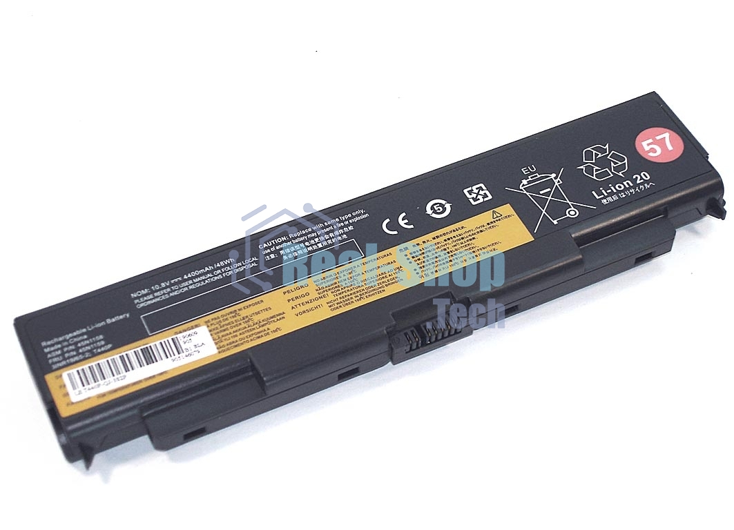 Аккумуляторная батарея для ноутбука Lenovo T440P 10.8V 4400mAh OEM черный